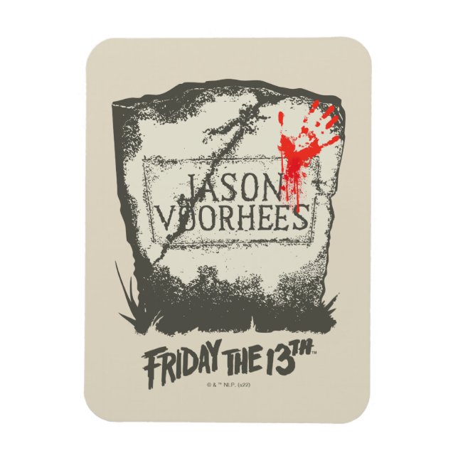 Magnet Flexible Vendredi 13 | Pierre de tête de Jason Voorhees (Vertical)