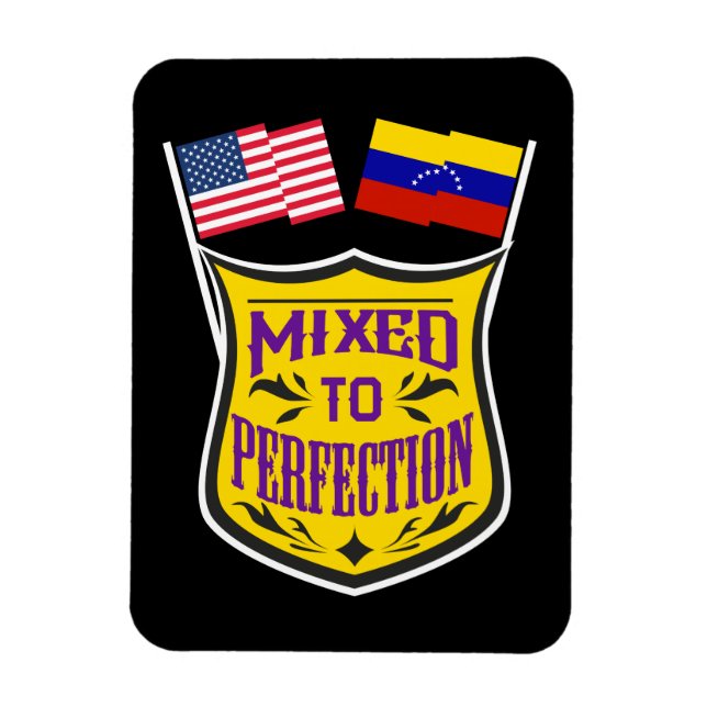 Magnet Flexible Venezuela USA Drapeau drôle vénézuélien Fierté hom (Vertical)