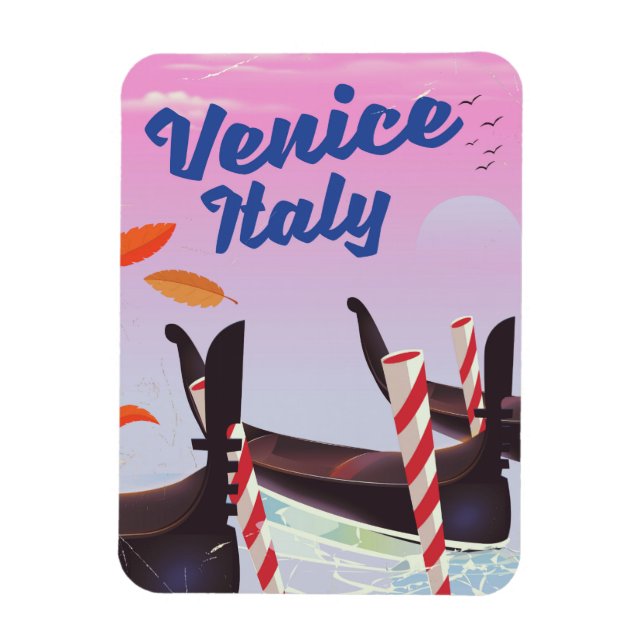 Magnet Flexible Venise Italie Gondole vacances impression. (Vertical)