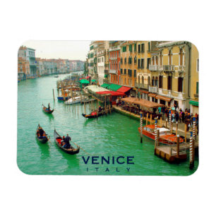 Magnet Flexible Venise, Italie - Gondoliers Sur Grand Canal