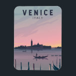 Magnet Flexible Venise Italie Voyage Art Vintage<br><div class="desc">Design vectoriel de Venise. Il n'a pas de routes,  juste des canaux - dont l'artère du Grand Canal - bordés de palais Renaissance et gothiques.</div>