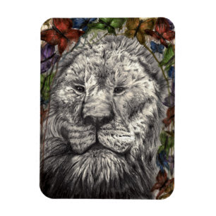 Magnet Flexible Vent Sous Mes Ailes Lion Africain Art de la Faune