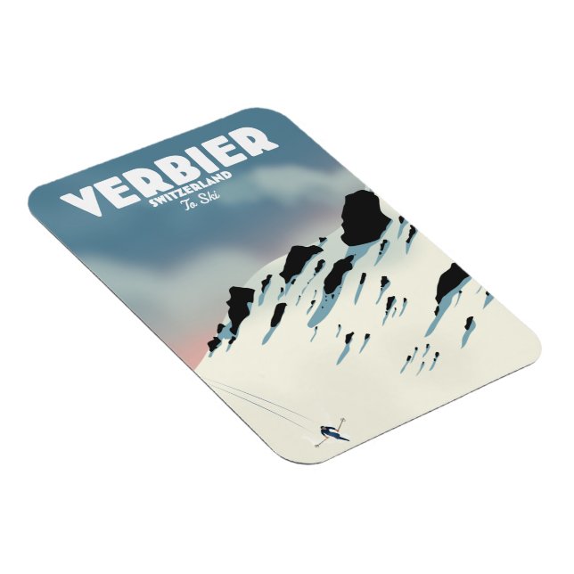 Magnet Flexible Verbier Suisse affiche d'art d'impression de voyag (Côté Droit)