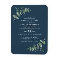 Verdure mariage Eucalyptus marine botanique bleu