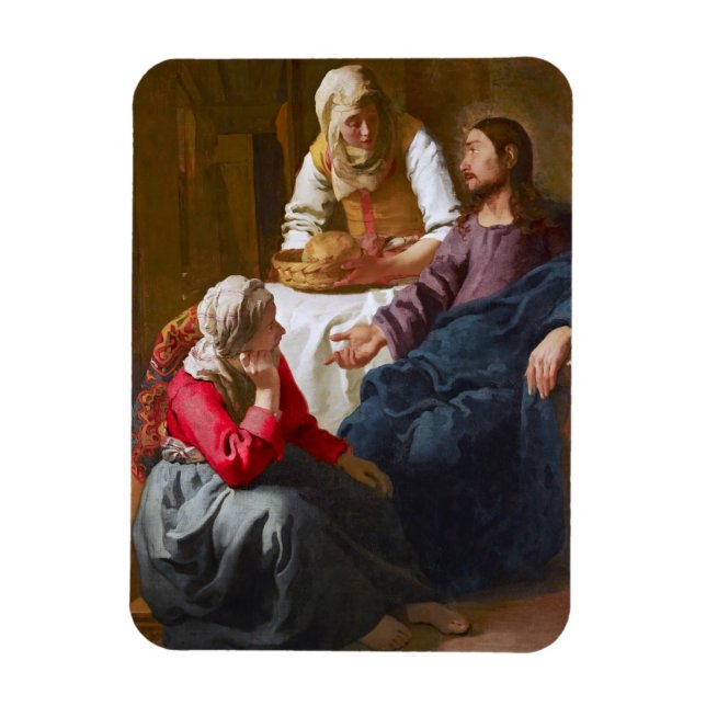 Magnet Flexible Vermeer - Christ dans la Maison de Martha et Marie (Vertical)