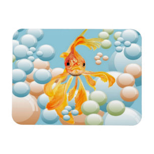 Magnet Flexible Vermillion Oiseaux Dans L'Eau Bubble Pastel