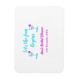 Magnet Flexible Verre à vigne rose bleu enterrement de vie de jeun