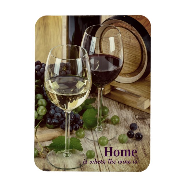 Magnet Flexible Verres de vin rouge et blanc rustique Baril de rai (Vertical)