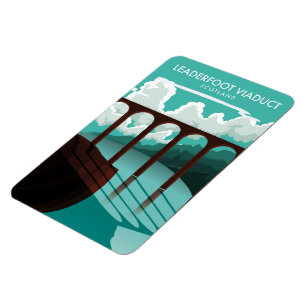 Magnet Flexible Viaduc de Leaderfoot affiche de voyage en Écosse