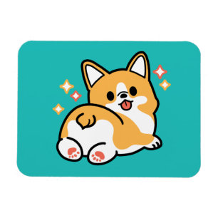 Magnet Flexible Vibes Corgi Butt et Nap - Joli chien couché