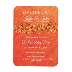 Magnet Flexible Vibes d'automne- Mariage Enregistrer la date-