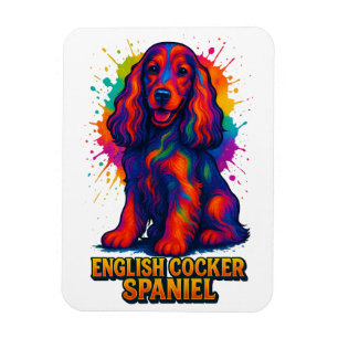 Magnet Flexible Vibrant Pop Art English Cocker Spaniel