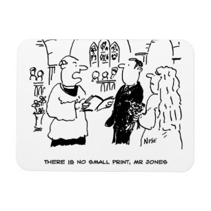 Magnet Flexible Vicaire et mariée à la cérémonie de mariage Mariag