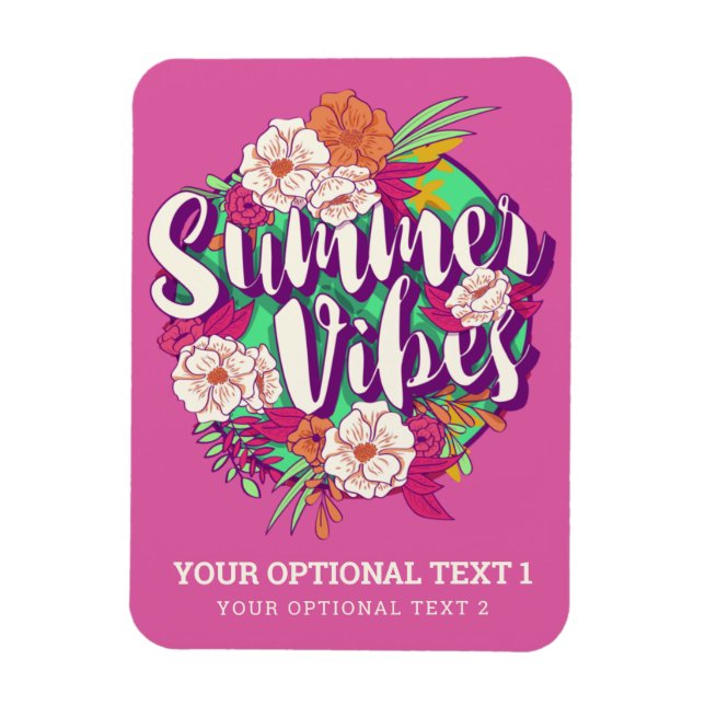 Magnet Flexible Vidéos d'été de texte personnalisé (Vertical)