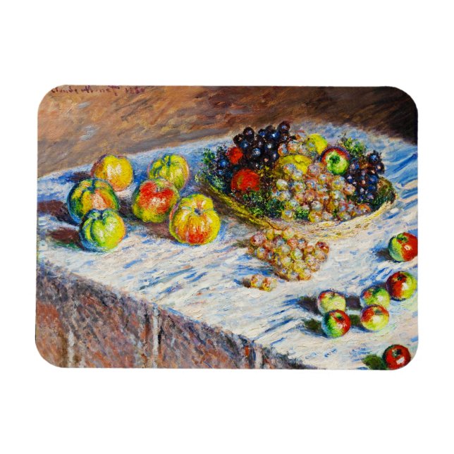 Magnet Flexible Vie morte - Pommes et raisins Claude Monet (Horizontal)