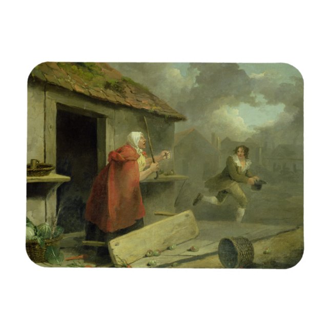 Magnet Flexible Vieille Femme agitant un bâton à un garçon, 1793 ( (Horizontal)