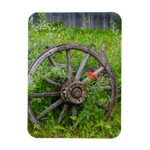 Magnet Flexible Vieille roue de chariot dans la vieille ville auri