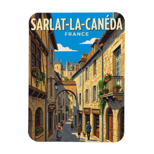Magnet Flexible Vieille ville de Sarlat-la-Canéda en France
