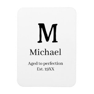 Magnet Flexible Vieilli à la perfection établ. 19XX monogramme let