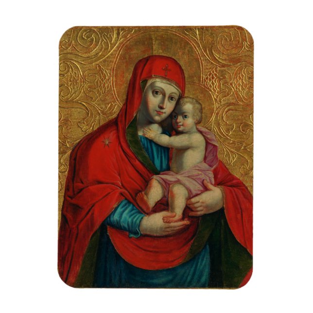Magnet Flexible Vierge Marie et Enfant Jésus par Jan Rombauer (Vertical)