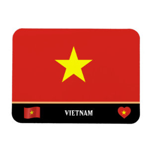Magnet Flexible Vietnam Drapeau & Voyage de pays vietnamien / Viet