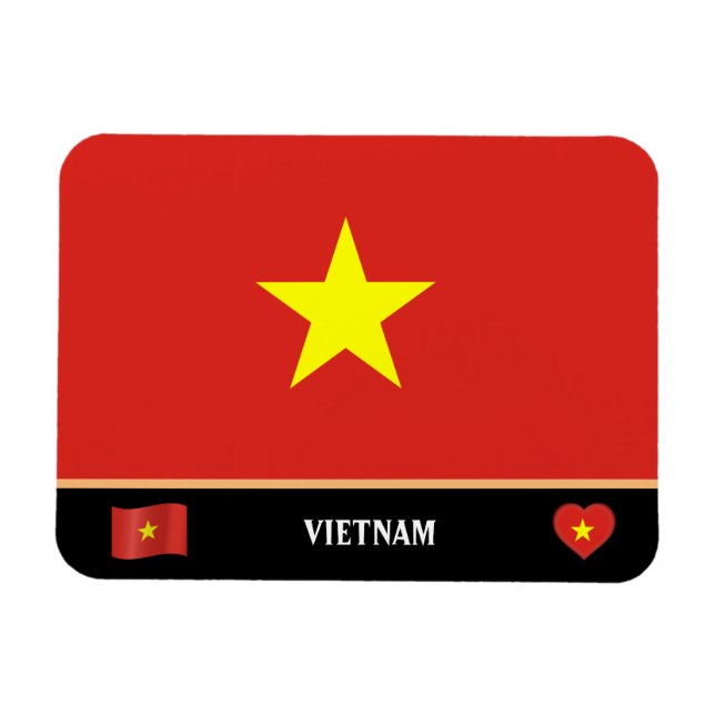 Magnet Flexible Vietnam Drapeau & Voyage de pays vietnamien / Viet (Horizontal)