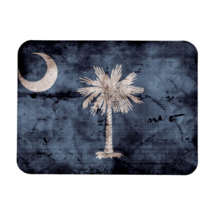 Magnet Flexible Vieux drapeau de la Caroline du Sud ;