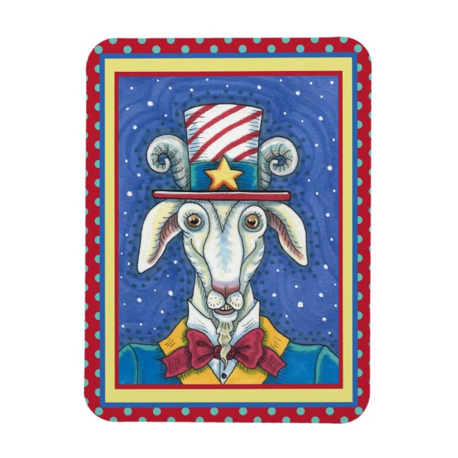 MAGNET FLEXIBLE VIEUX ONCLE DE CHÈVRE SAM, FUNNY FARM PATRIOTIC BI (Vertical)