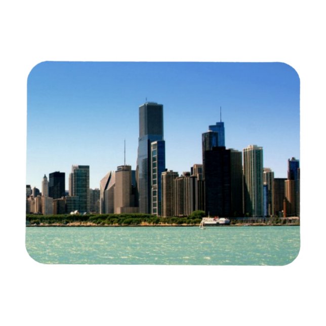 Magnet Flexible View of Chicago skyline by Lake Michigan (Horizontal)