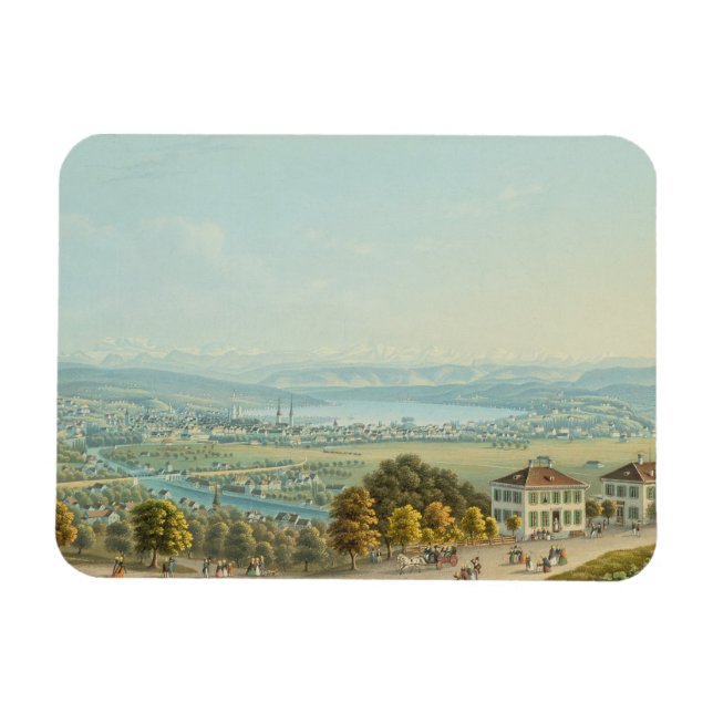 Magnet Flexible View of Zurich, c.1840 (w/c) (Horizontal)