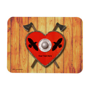 Magnet Flexible Viking Valentine - Carte Raven