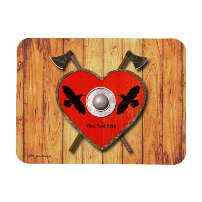 Magnet Flexible Viking Valentine - Carte Raven (Horizontal)