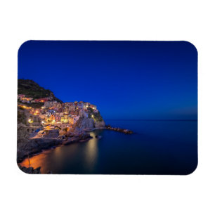 Magnet Flexible Ville de Manarola dans le Cinque Terre le soir