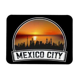 Magnet Flexible Ville de Mexico CDMX Vintage Sunset