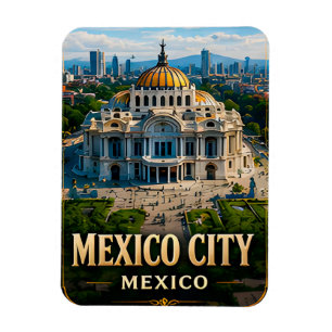 Magnet Flexible Ville de Mexico Mexique Voyage Cité Souvenir