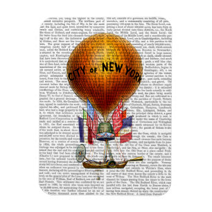Magnet Flexible Ville de New York Hot Air Balloon