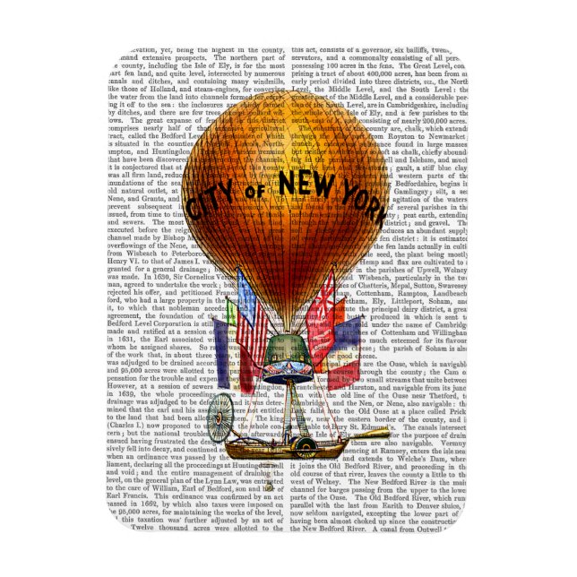 Magnet Flexible Ville de New York Hot Air Balloon (Vertical)