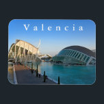 Magnet Flexible Ville des Arts et des Sciences.<br><div class="desc">Ville des Arts et des Sciences. Voyage. Europe. Espagne. Valence. Valence est une ville en Espagne, le centre de la communauté autonome de Valence et la province du même nom. La troisième plus grande ville d'Espagne est après Madrid et Barcelone. Situé au confluent d'une rivière partiellement drainée Turia dans la...</div>