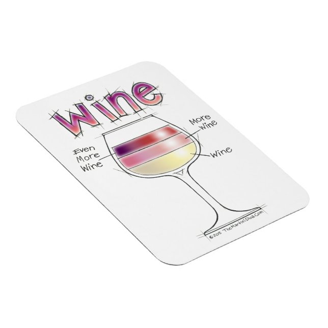 MAGNET FLEXIBLE VIN, PLUS DE VIN, ENCORE PLUS DE VIN (Côté Droit)