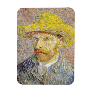 Magnet Flexible Vincent van Gogh - Autoportrait au chapeau de pail