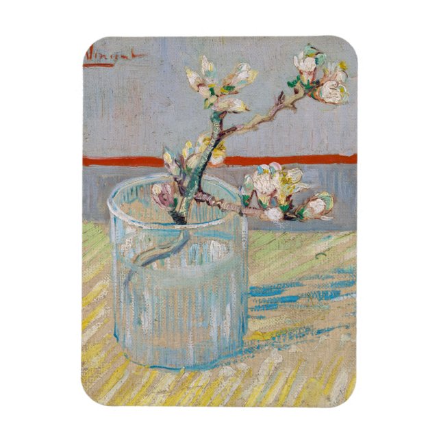 Magnet Flexible Vincent van Gogh - Branche d'amandes en verre (Vertical)