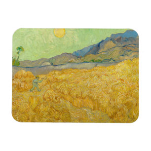 Magnet Flexible Vincent van Gogh - Champ de blé avec un moissonneu