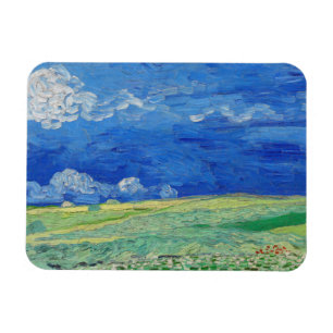 Magnet Flexible Vincent van Gogh - Champs de blé sous des nuages o