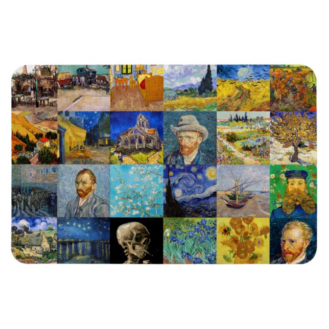 Magnet Flexible Vincent van Gogh - chefs-d'oeuvre Mosaic Patchwork (Horizontal)