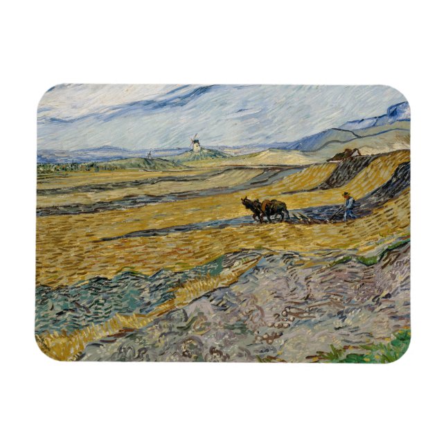 Magnet Flexible Vincent Van Gogh, Enfermé Field avec Plowman (Horizontal)