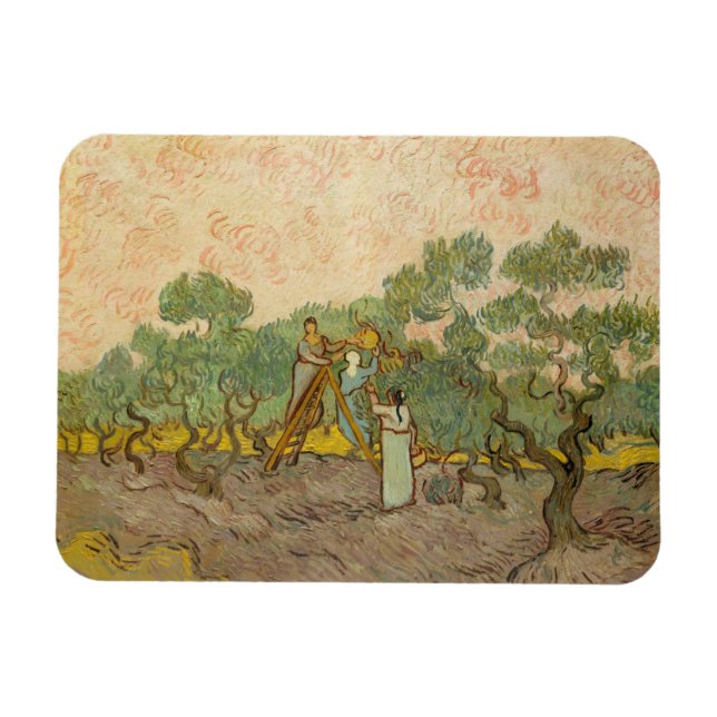 Magnet Flexible Vincent van Gogh - Femmes cueillette d'olives (Horizontal)