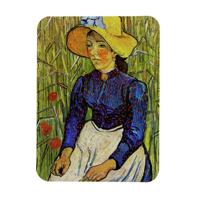 Magnet Flexible Vincent van Gogh - Fille paysanne en Casquette de  (Vertical)
