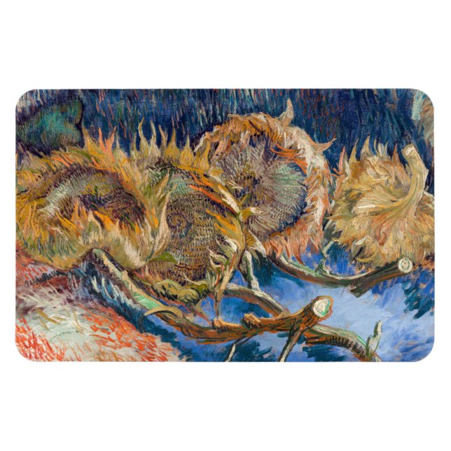 Magnet Flexible Vincent van Gogh - Fleurs de soleil coupées en qua (Horizontal)