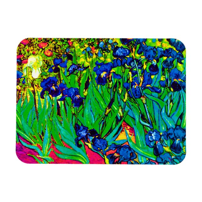 Magnet Flexible Vincent Van Gogh - Iris - Amoureux des Fleurs Pop  (Horizontal)