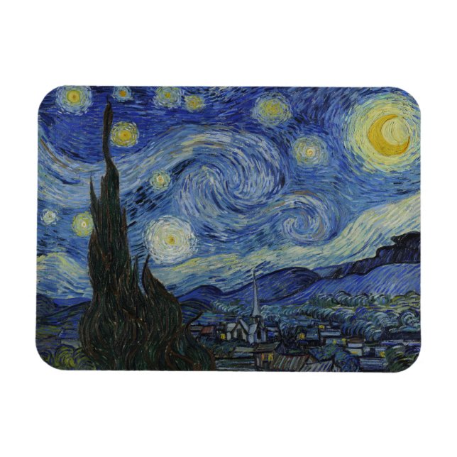 Magnet Flexible Vincent Van Gogh, La Nuit étoilée (Horizontal)